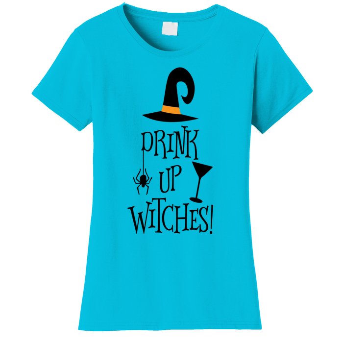 Halloween Funny Witch Up Witches Drunk Wine Beer Booze Gift Women's T-Shirt