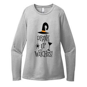 Halloween Funny Witch Up Witches Drunk Wine Beer Booze Gift Womens CVC Long Sleeve Shirt