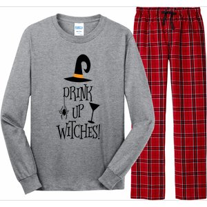 Halloween Funny Witch Up Witches Drunk Wine Beer Booze Gift Long Sleeve Pajama Set