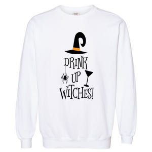 Halloween Funny Witch Up Witches Drunk Wine Beer Booze Gift Garment-Dyed Sweatshirt