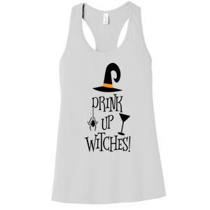 Halloween Funny Witch Up Witches Drunk Wine Beer Booze Gift Women's Racerback Tank