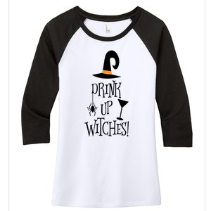 Halloween Funny Witch Up Witches Drunk Wine Beer Booze Gift Women's Tri-Blend 3/4-Sleeve Raglan Shirt