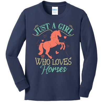 Horse For Wo Teens Girl Horse Lover Kids Long Sleeve Shirt