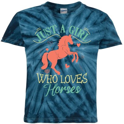 Horse For Wo Teens Girl Horse Lover Kids Tie-Dye T-Shirt