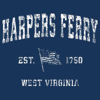Harpers Ferry West Virginia Wv Vintage Us Flag Apron