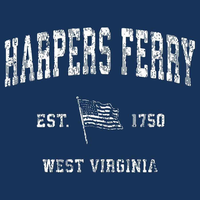 Harpers Ferry West Virginia Wv Vintage Us Flag Apron