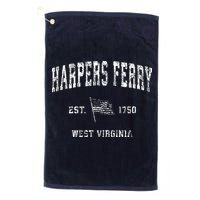Harpers Ferry West Virginia Wv Vintage Us Flag Golf Towel