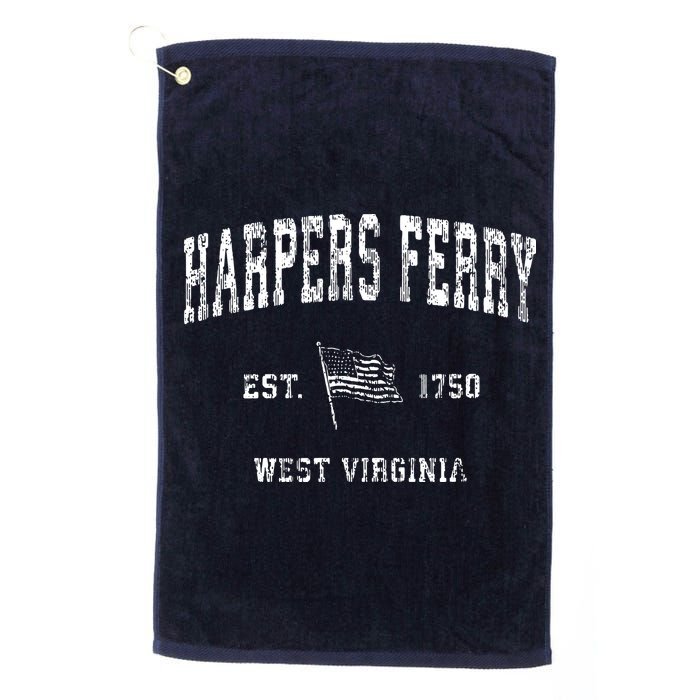 Harpers Ferry West Virginia Wv Vintage Us Flag Golf Towel