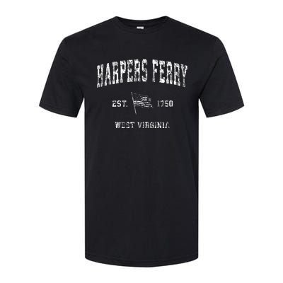 Harpers Ferry West Virginia Wv Vintage Us Flag Softstyle® CVC T-Shirt