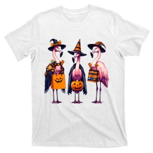 Halloween Flamingo Witch Funny Spooky Season Halloween T-Shirt