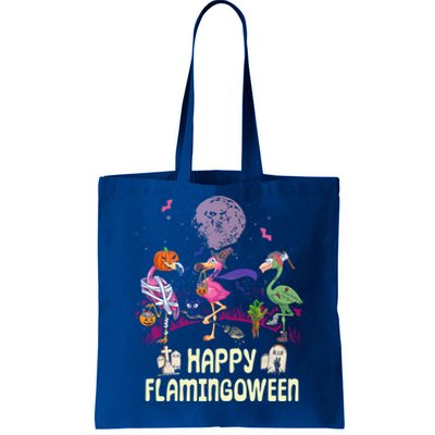 Happy Flamingoween Witch Pumpkin Mummy Flamingo Gift Tote Bag