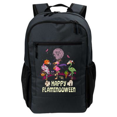 Happy Flamingoween Witch Pumpkin Mummy Flamingo Gift Daily Commute Backpack