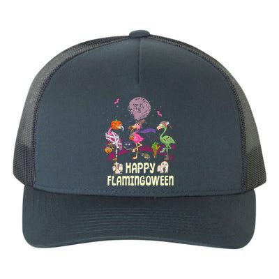 Happy Flamingoween Witch Pumpkin Mummy Flamingo Gift Yupoong Adult 5-Panel Trucker Hat