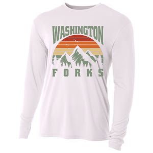 Home Funny Washington Forks Cooling Performance Long Sleeve Crew