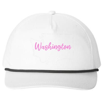 Home Funny W.A.S.H.I.N.G.T.O.N S.T.A.T.E Girl Snapback Five-Panel Rope Hat