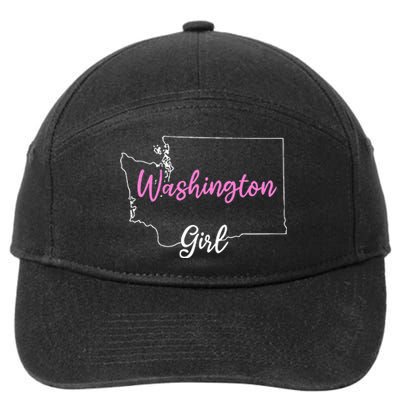 Home Funny W.A.S.H.I.N.G.T.O.N S.T.A.T.E Girl 7-Panel Snapback Hat