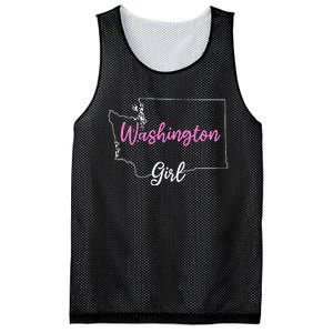 Home Funny W.A.S.H.I.N.G.T.O.N S.T.A.T.E Girl Mesh Reversible Basketball Jersey Tank