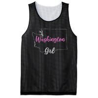 Home Funny W.A.S.H.I.N.G.T.O.N S.T.A.T.E Girl Mesh Reversible Basketball Jersey Tank