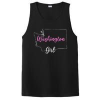 Home Funny W.A.S.H.I.N.G.T.O.N S.T.A.T.E Girl PosiCharge Competitor Tank