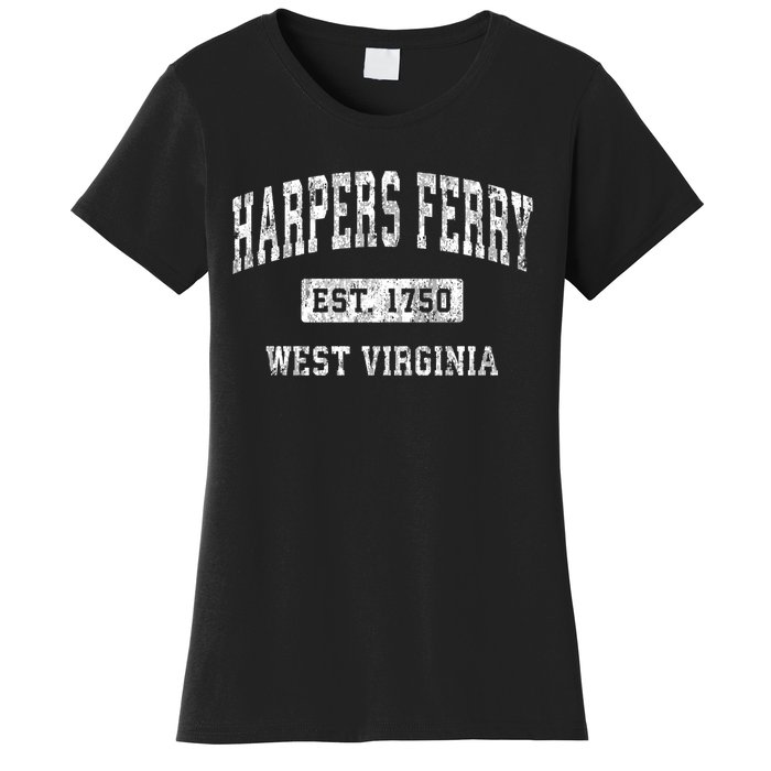 Harpers Ferry West Virginia Wv Vintage Established Sports Women's T-Shirt