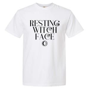 Halloween Funny Witch Costume Resting Witch Face Gift Garment-Dyed Heavyweight T-Shirt