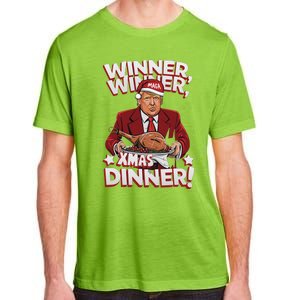 Humor Funny Winner Winner Christmas Dinner Trump Funny Xmas Adult ChromaSoft Performance T-Shirt