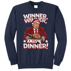 Humor Funny Winner Winner Christmas Dinner Trump Funny Xmas Sweatshirt