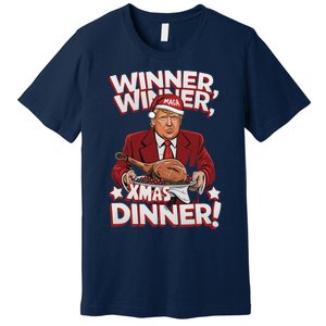 Humor Funny Winner Winner Christmas Dinner Trump Funny Xmas Premium T-Shirt