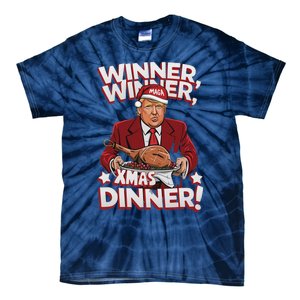 Humor Funny Winner Winner Christmas Dinner Trump Funny Xmas Tie-Dye T-Shirt