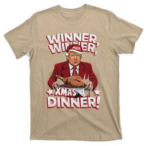 Humor Funny Winner Winner Christmas Dinner Trump Funny Xmas T-Shirt