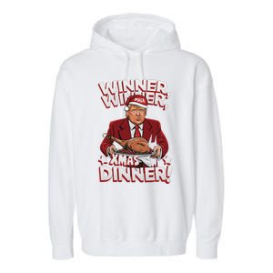 Humor Funny Winner Winner Christmas Dinner Trump Funny Xmas Garment-Dyed Fleece Hoodie