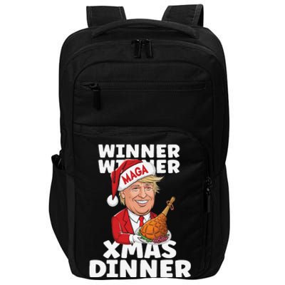 Humor Funny Winner Winner Christmas Dinner Trump Funny Xmas Impact Tech Backpack