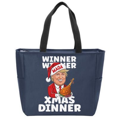 Humor Funny Winner Winner Christmas Dinner Trump Funny Xmas Zip Tote Bag