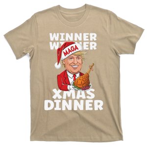 Humor Funny Winner Winner Christmas Dinner Trump Funny Xmas T-Shirt