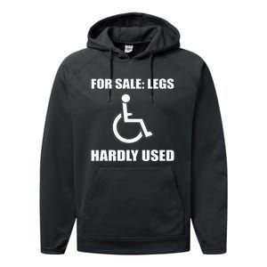 Handicapped For Wheelchair Humor Performance Fleece Hoodie