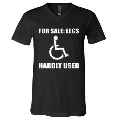 Handicapped For Wheelchair Humor V-Neck T-Shirt