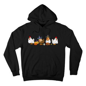 Halloween Funny Witch Spooky Chicken Costume Chick Or Treat Hoodie