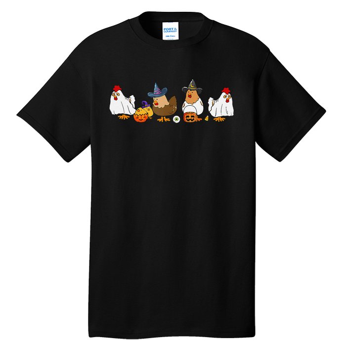 Halloween Funny Witch Spooky Chicken Costume Chick Or Treat Tall T-Shirt