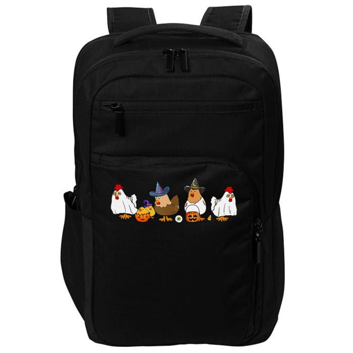 Halloween Funny Witch Spooky Chicken Costume Chick Or Treat Impact Tech Backpack