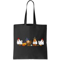 Halloween Funny Witch Spooky Chicken Costume Chick Or Treat Tote Bag