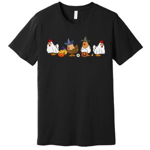 Halloween Funny Witch Spooky Chicken Costume Chick Or Treat Premium T-Shirt