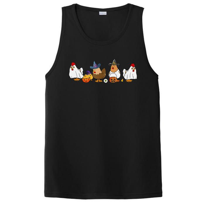 Halloween Funny Witch Spooky Chicken Costume Chick Or Treat PosiCharge Competitor Tank