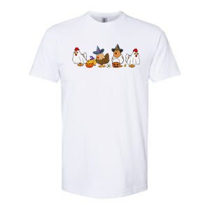 Halloween Funny Witch Spooky Chicken Costume Chick Or Treat Softstyle CVC T-Shirt