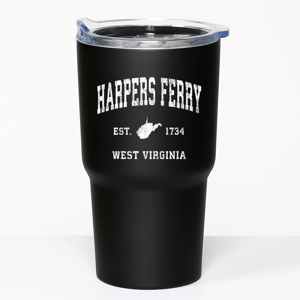 Harpers Ferry West Virginia Wv Vintage Athletic Sports Tumbler