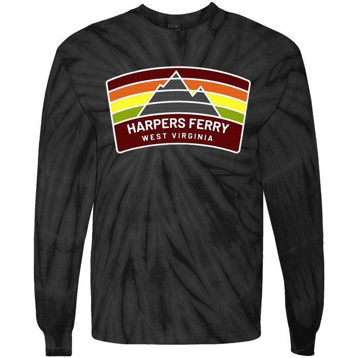 Harpers Ferry West Virginia Mountains Wv Vacation Souvenir Tie-Dye Long Sleeve Shirt