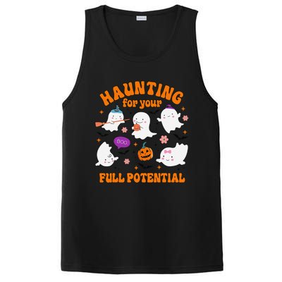 Haunting For Your Full Potential Cute Halloween Ghost PosiCharge Competitor Tank