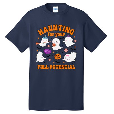 Haunting For Your Full Potential Cute Halloween Ghost Tall T-Shirt