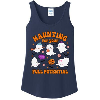 Haunting For Your Full Potential Cute Halloween Ghost Ladies Essential Tank