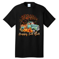 Happy Fall YAll Pumpkin Truck Autumn Tree Fall Thanksgiving Tall T-Shirt