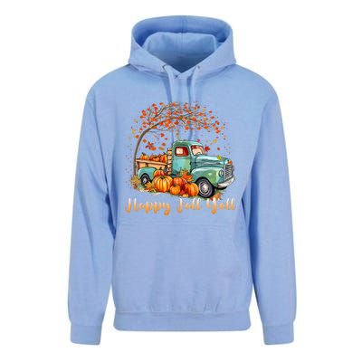 Happy Fall YAll Pumpkin Truck Autumn Tree Fall Thanksgiving Unisex Surf Hoodie